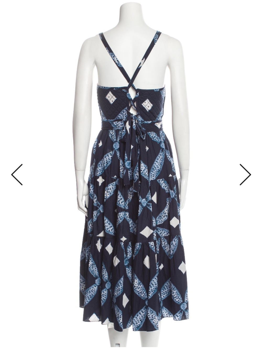 Ulla Johnson cotton Printed Midi Dress with lace up back. - Picture 2 of 3